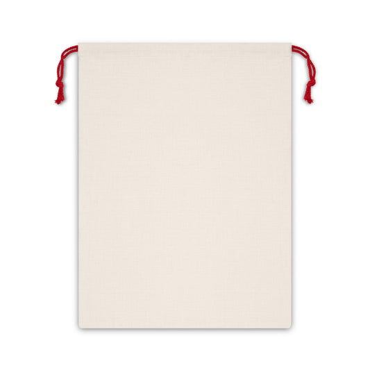 Christmas Drawstring Gift Bag — Pink Cherub 'Merry Christmas' Holiday Present Sack