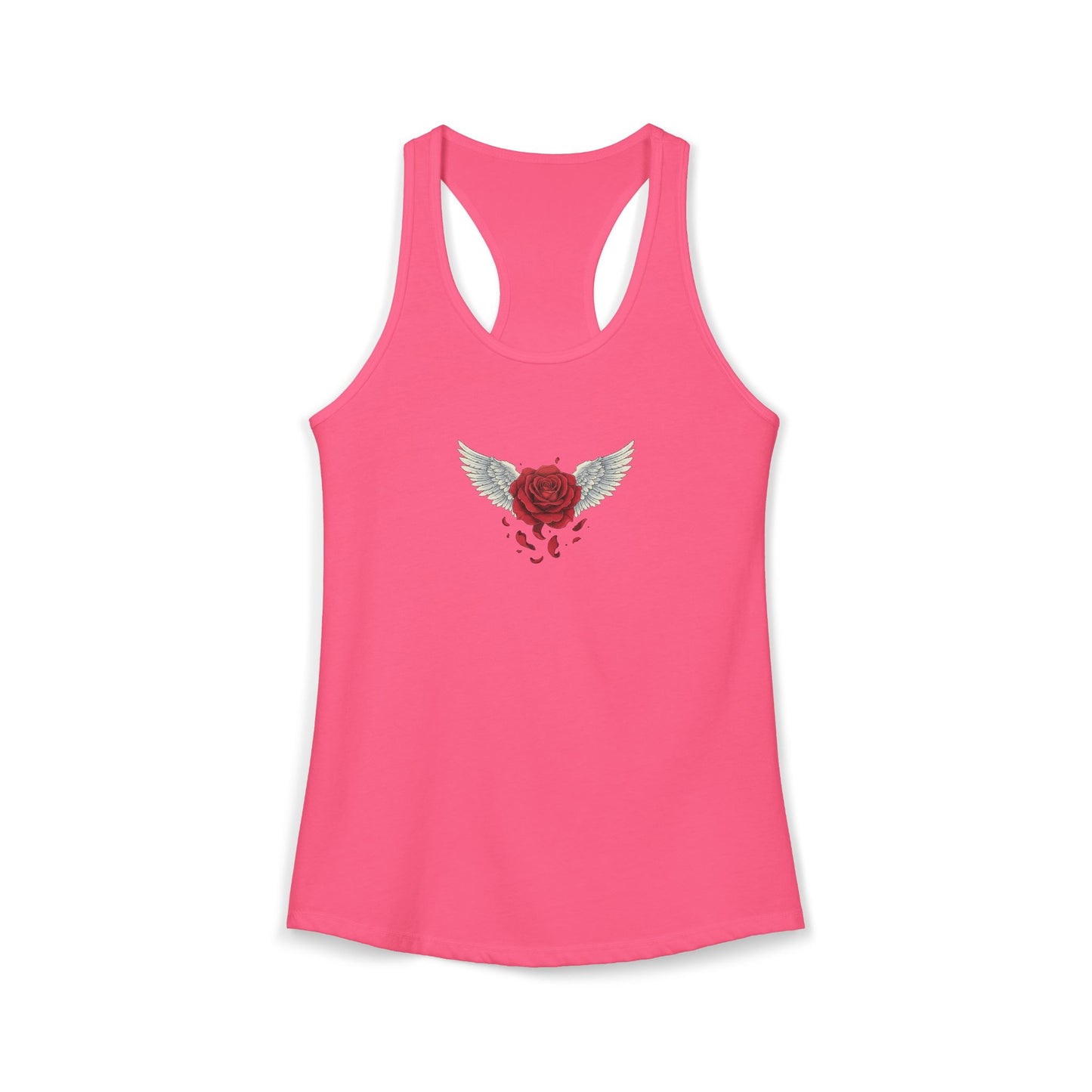 Angel Wings Rose Racerback Tank