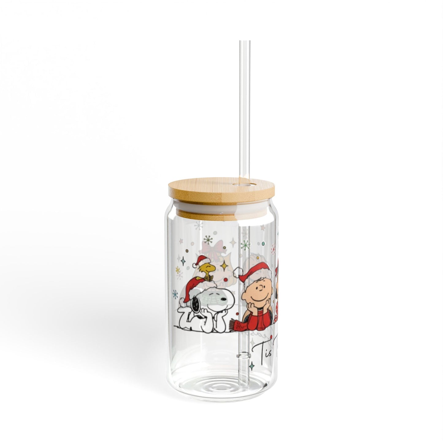 Charley Brown Christmas Sipper Glass — 16oz Holiday Beverage Tumbler