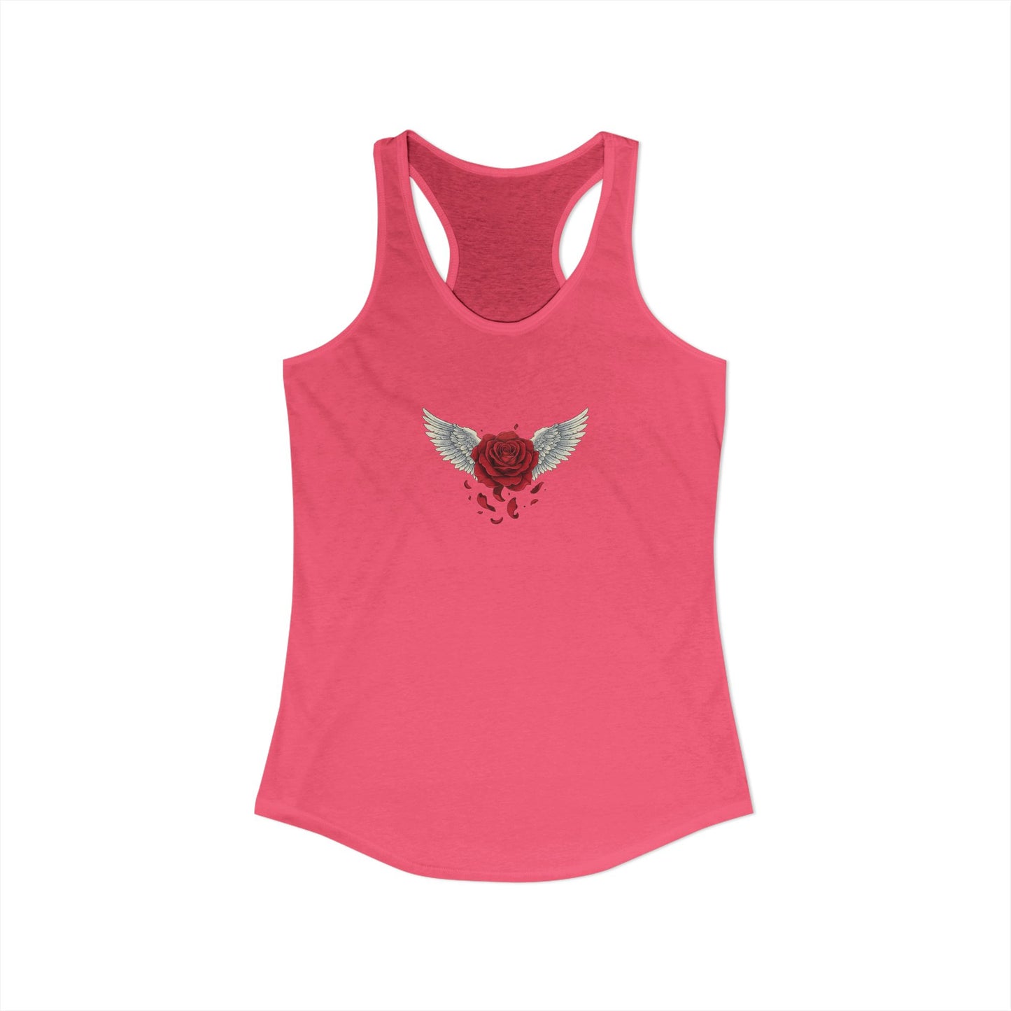 Angel Wings Rose Racerback Tank