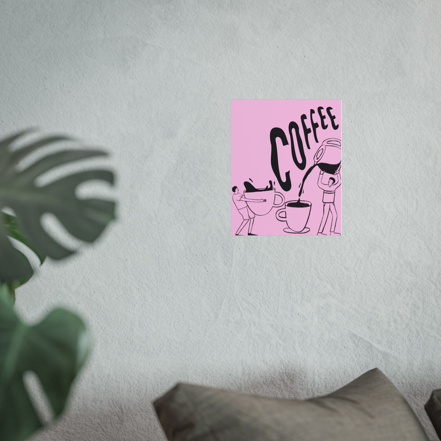 Coffee Fine Art Poster — Pink Caféculture Wall Art