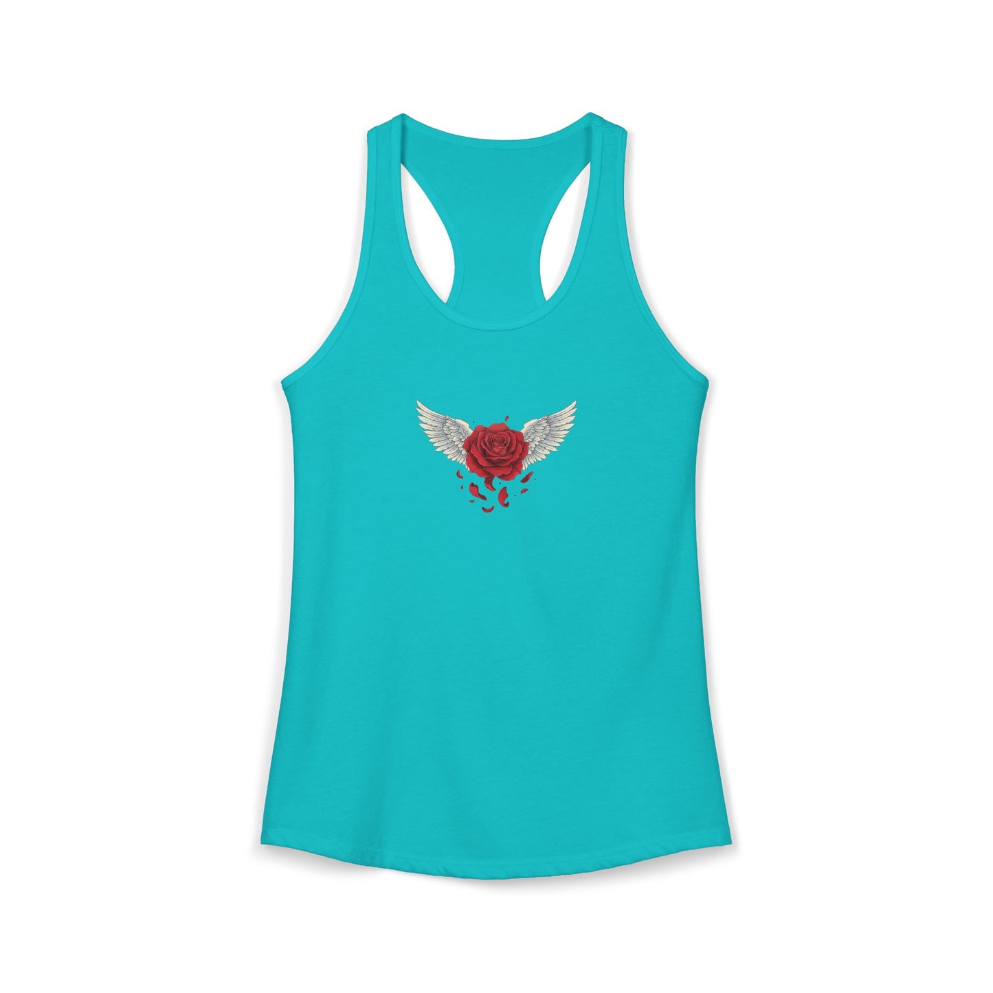 Angel Wings Rose Racerback Tank