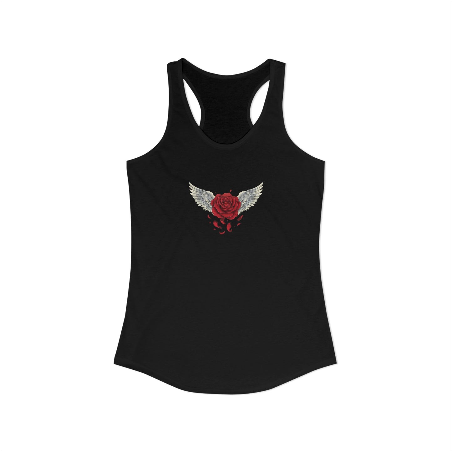 Angel Wings Rose Racerback Tank