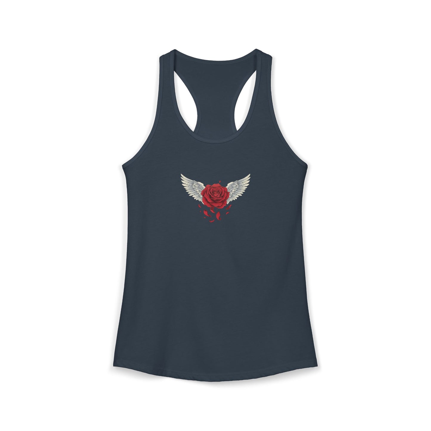 Angel Wings Rose Racerback Tank