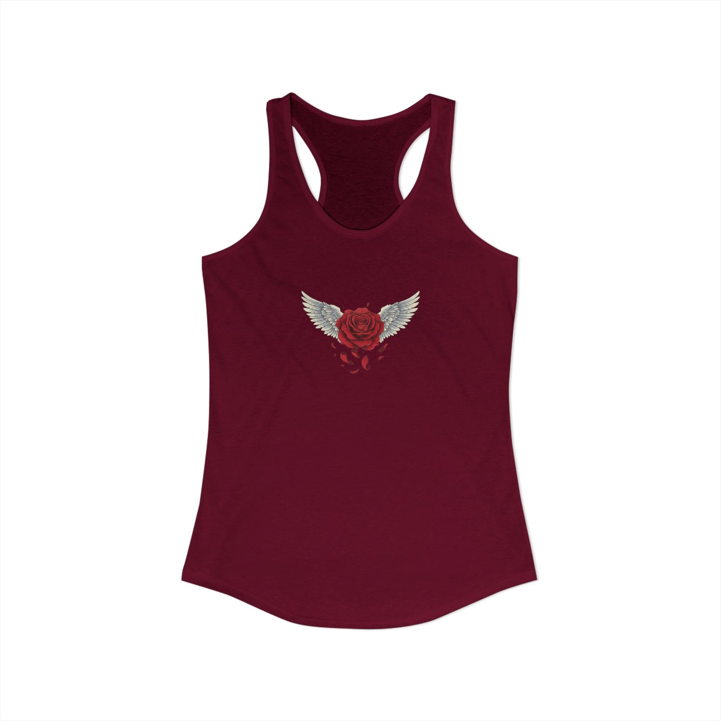 Angel Wings Rose Racerback Tank