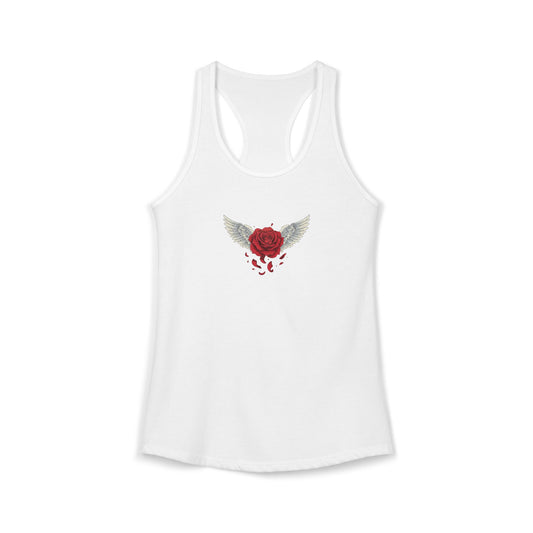 Angel Wings Rose Racerback Tank