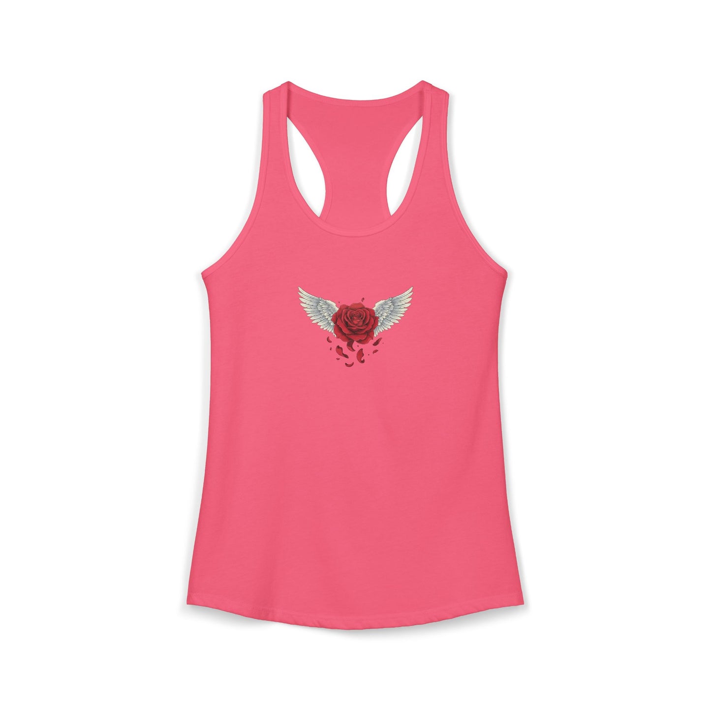 Angel Wings Rose Racerback Tank