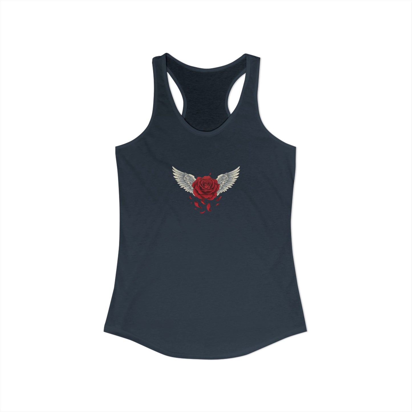 Angel Wings Rose Racerback Tank