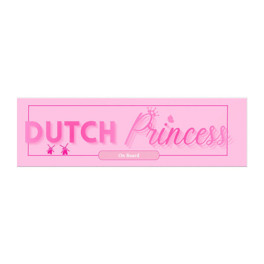 Dutch Princess Car Magnet — Pink 'On Board' DB inspired Vehicle Sign