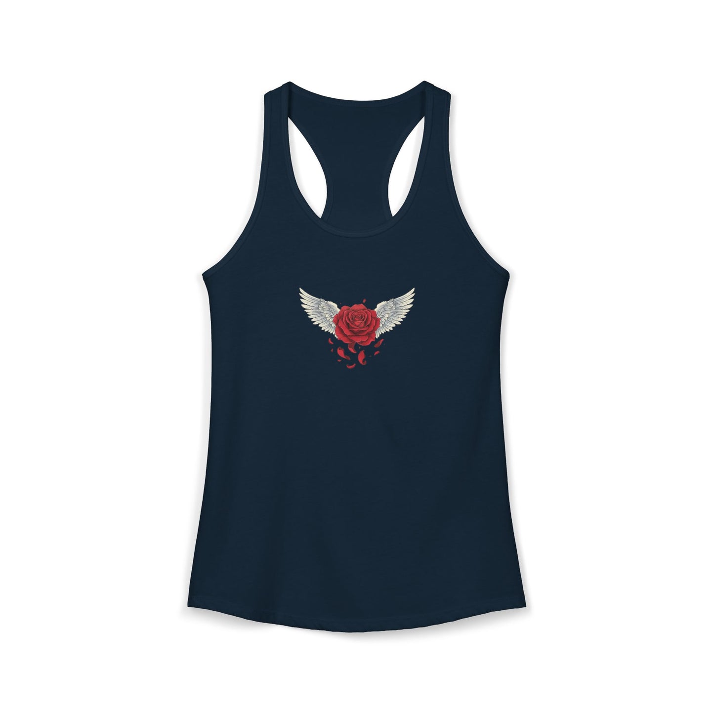 Angel Wings Rose Racerback Tank