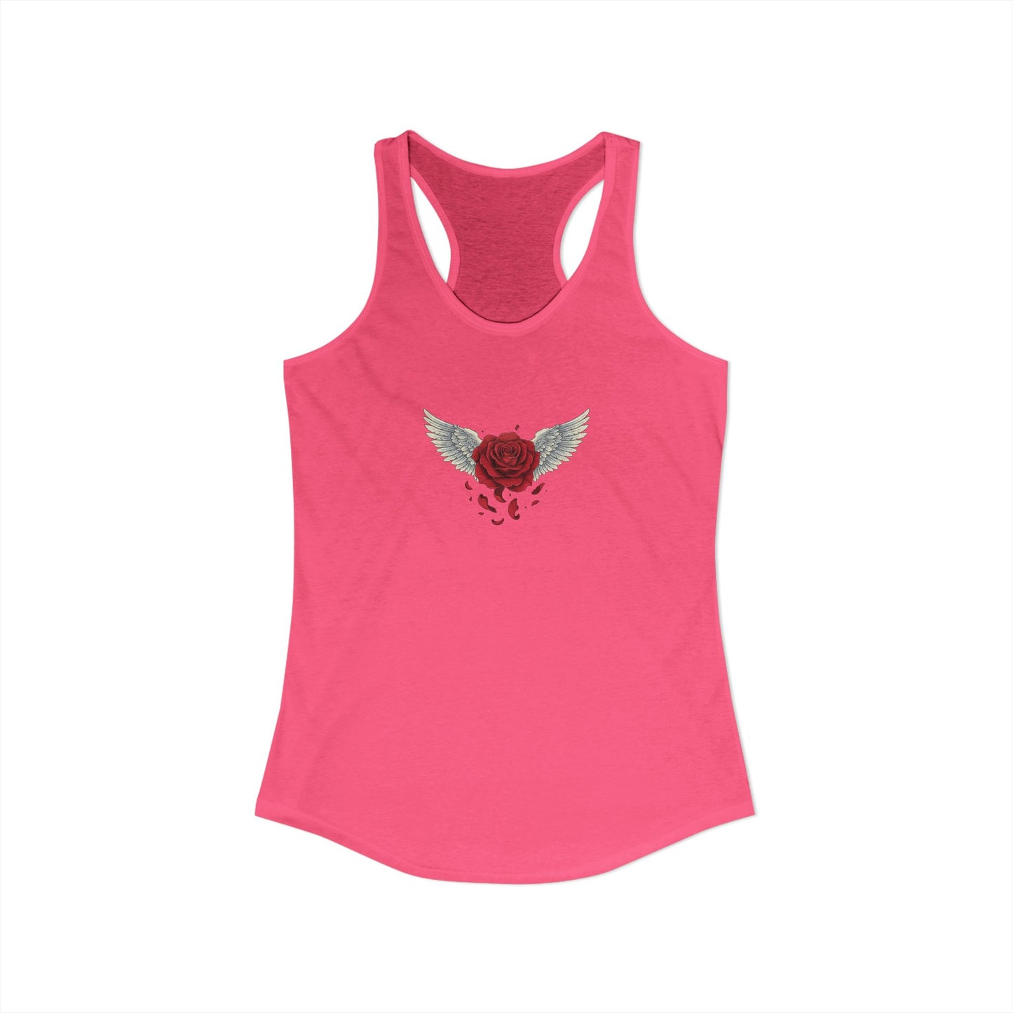 Angel Wings Rose Racerback Tank