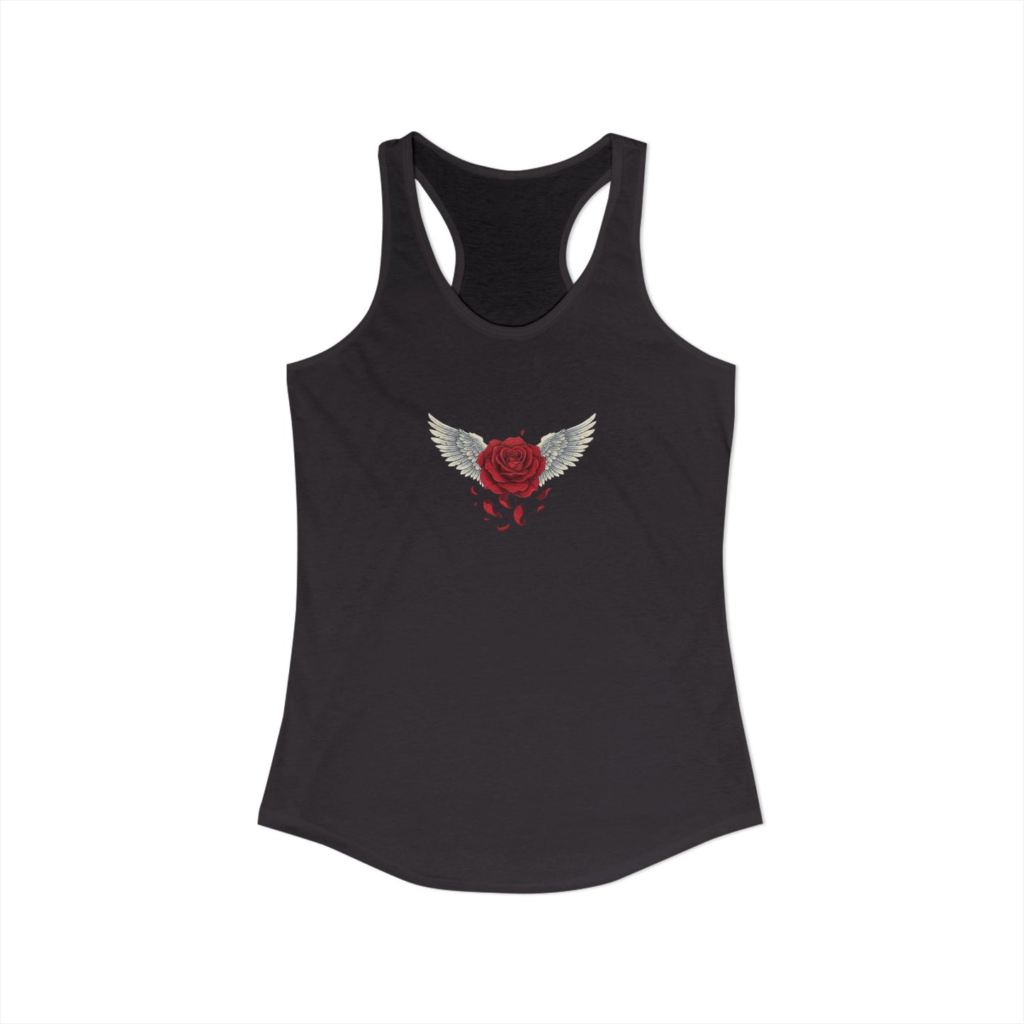 Angel Wings Rose Racerback Tank