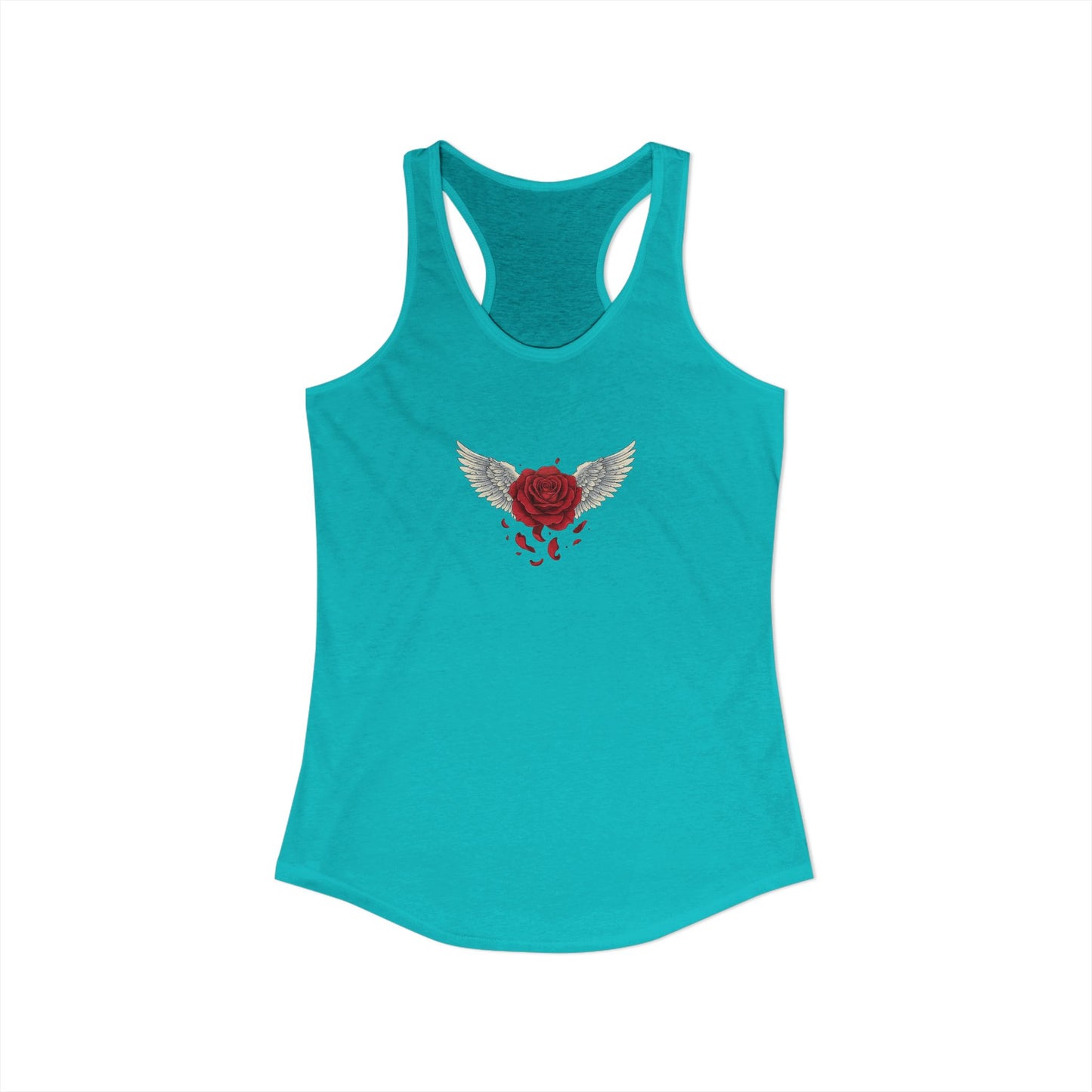 Angel Wings Rose Racerback Tank