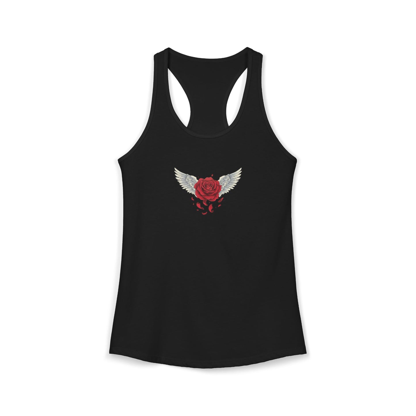 Angel Wings Rose Racerback Tank